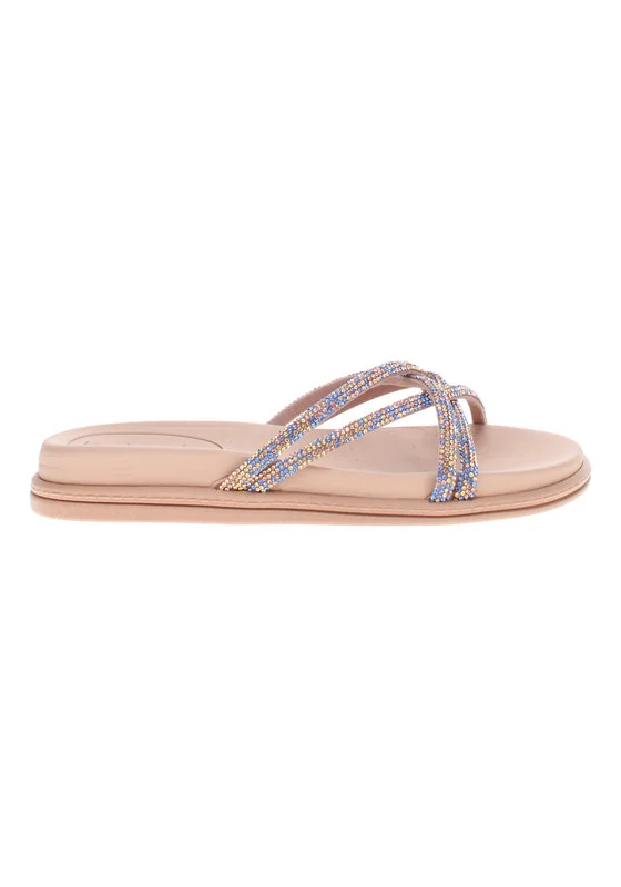 Beira Rio  Beira Rio Ladies Flat Sandals Blue | Made In Brazil for Women | Best Price UAE