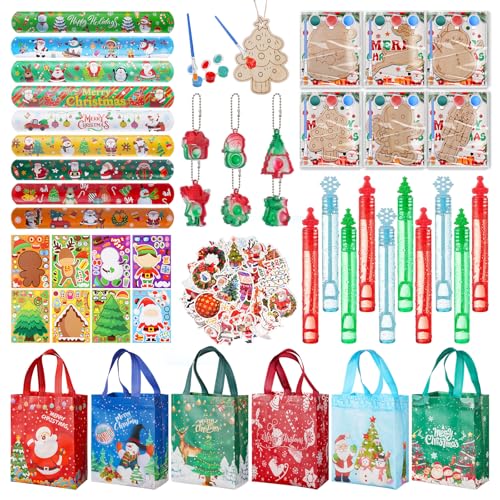 Vanblue 134Pcs Christmas Party Favors for Kids Xmas Decoration Holiday Exchange Gifts Classroom Rewards Prizes Goodie Bag Stuffers for Students Party Supplies - Image 1