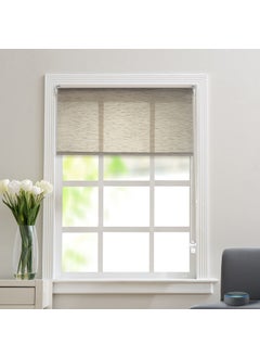 Deco Window Deco Window Sheer Roller Blinds for Windows 30 Inches W X 84 Inches H Dark Beige RollUp Shades Light Filtering Sun UV Protection Polyester Curtains for Home Office  - Image 2
