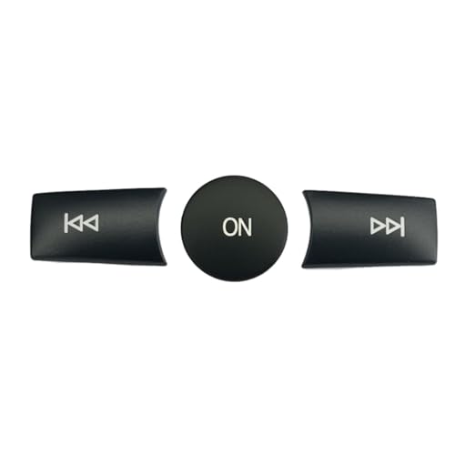 CYCDIY Car Radio ON Volume Button Cover Trim Decal Compatible with Mercedes Benz C-Class W204 2008-2011/E -Class W112 2009-2011/GLK X204 2010-2012(Black Model B) - Image 1