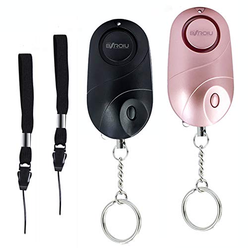BXROIU Personal Alarm Siren Emergency Self Defense Security with LED Lights Safety Alarm for Women Kids and Elders (Rose Gold + Black) - Image 4