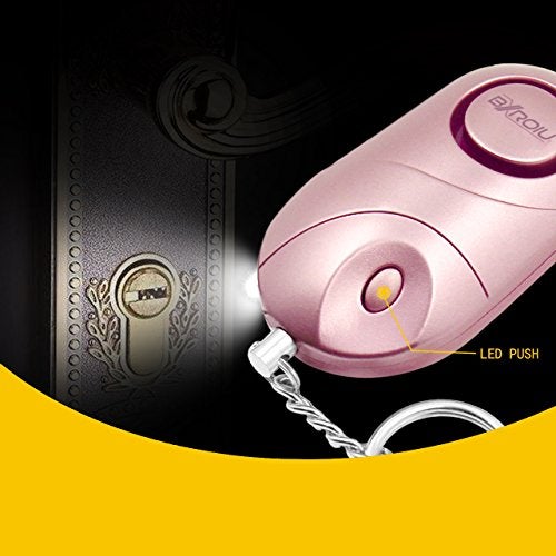 BXROIU Personal Alarm Siren Emergency Self Defense Security with LED Lights Safety Alarm for Women Kids and Elders (Rose Gold + Black) - Image 5