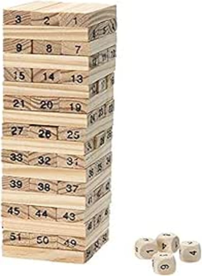 Generic Pine Wooden Tower Wood Building Blocks Toy Domino-multi size