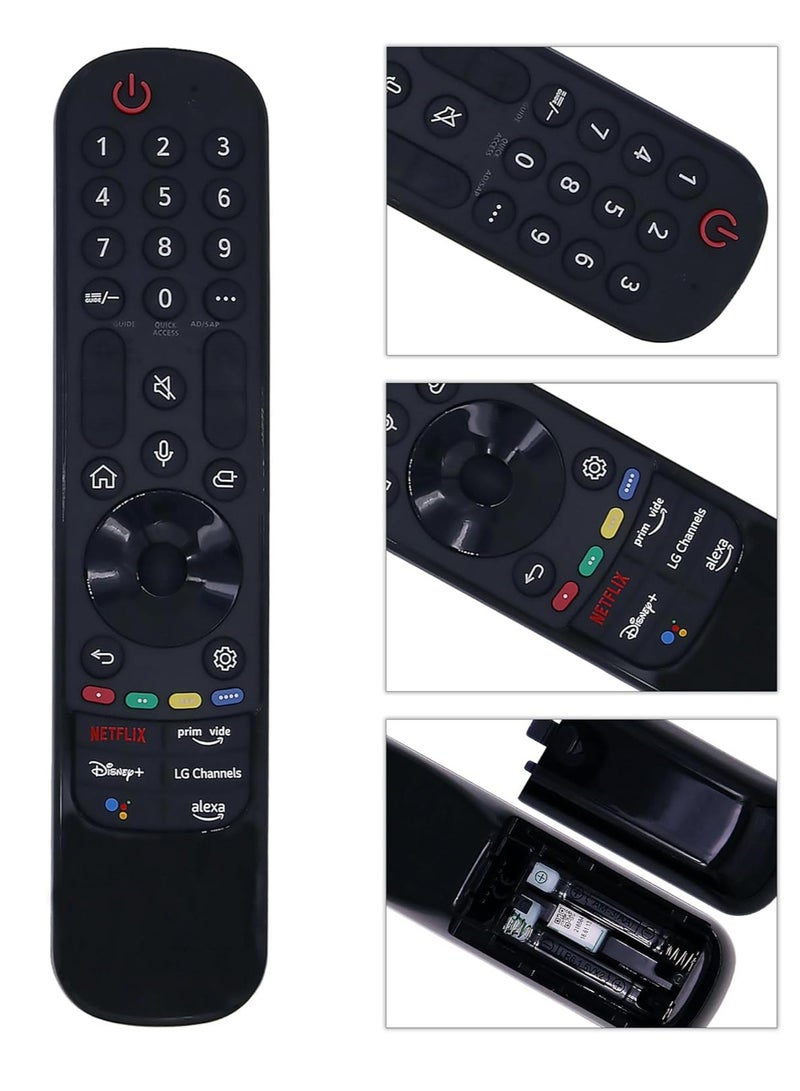 ELTRAZONE AN-MR22GA Replacement Magic Remote Control for LG Smart TV AKB76039902 with Voice and Indicator Function, Compatible with LG TVs 2017-2022, 4K, 8K, OLED, QNED, NanoCell etc. with Battery - Image 3