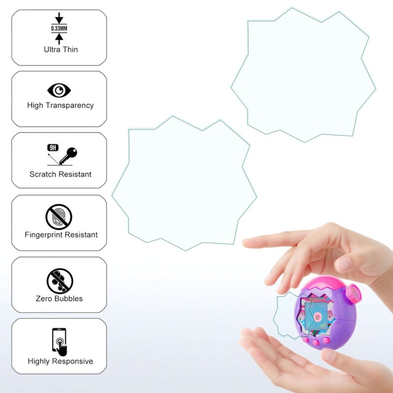 xcivi 2PCS Screen Protector for Tamagotchi Paradise, Clear Soft TPU Film, Screen Protector Compatible with Tamagotchi Paradise Screen Film, Not Tempered Glass Screen Protector - Image 3