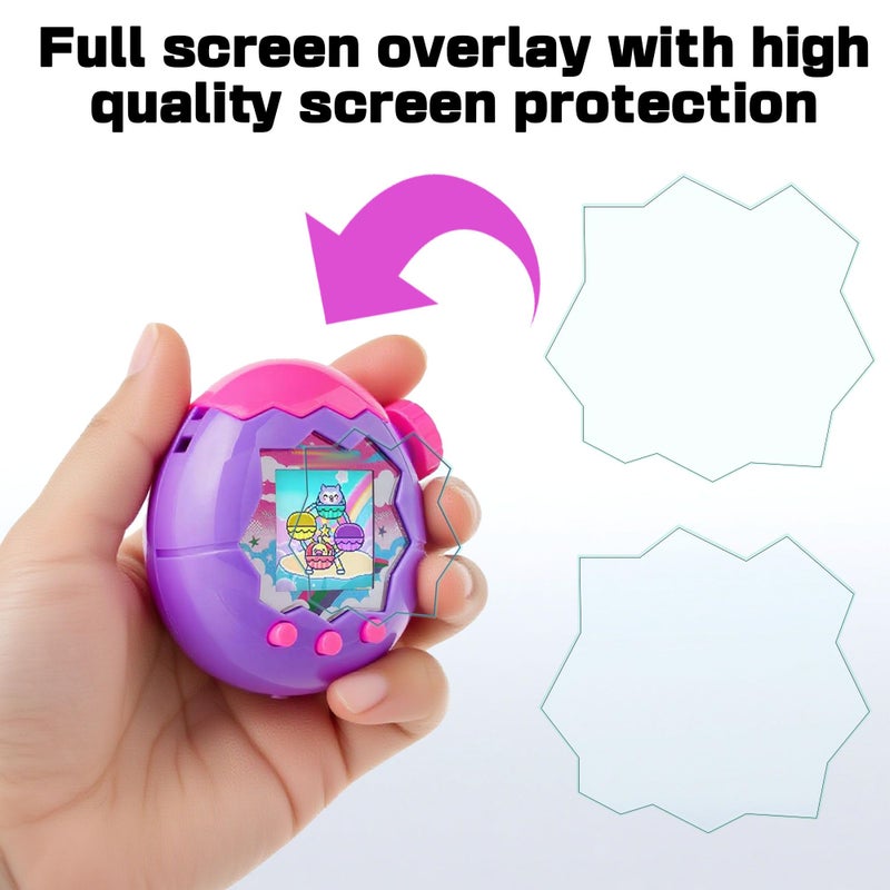xcivi 2PCS Screen Protector for Tamagotchi Paradise, Clear Soft TPU Film, Screen Protector Compatible with Tamagotchi Paradise Screen Film, Not Tempered Glass Screen Protector - Image 2