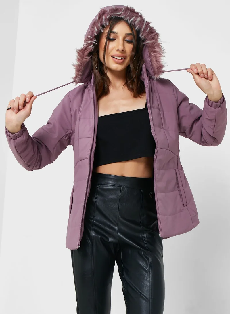 Fort Collins Urban Minx Urban Minx Longline Padded Jacket With Hood