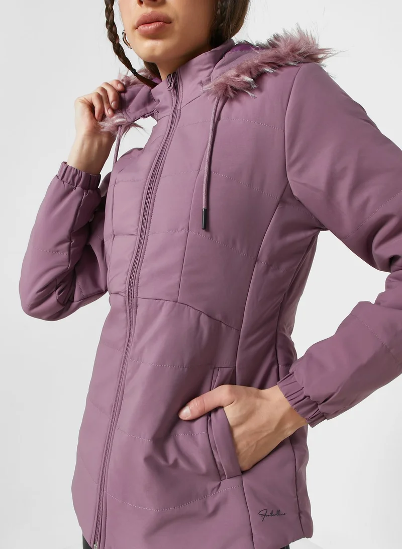 Fort Collins Urban Minx Urban Minx Longline Padded Jacket With Hood