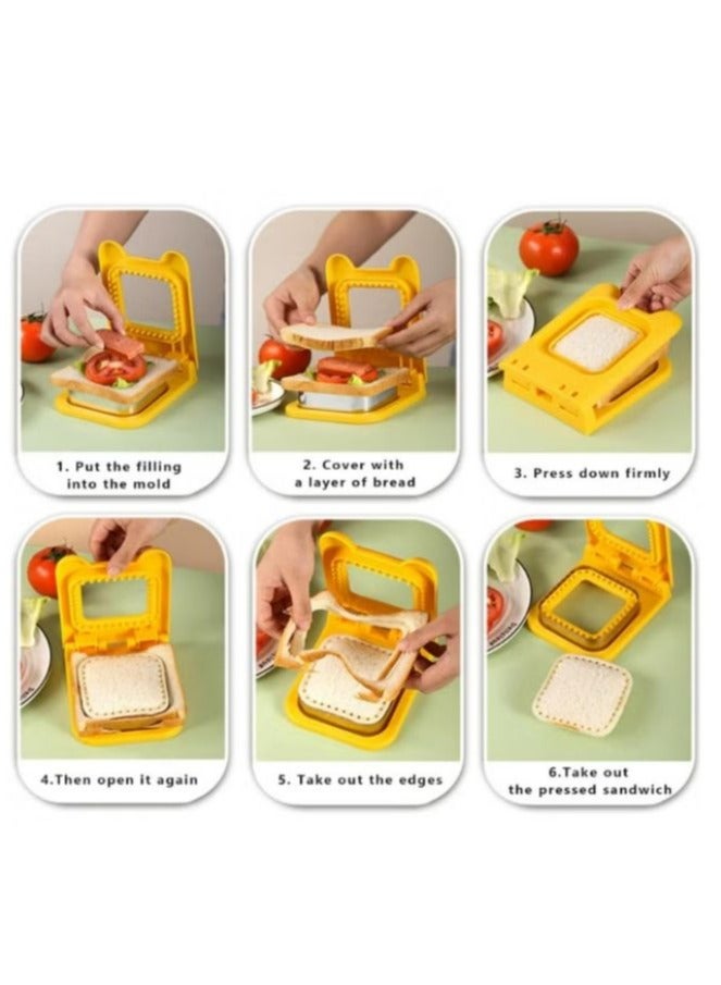 Uncrustable Sandwich Maker Cutters for Kids Lunch,Mini Cookie Cutter and Sealer - Image 2
