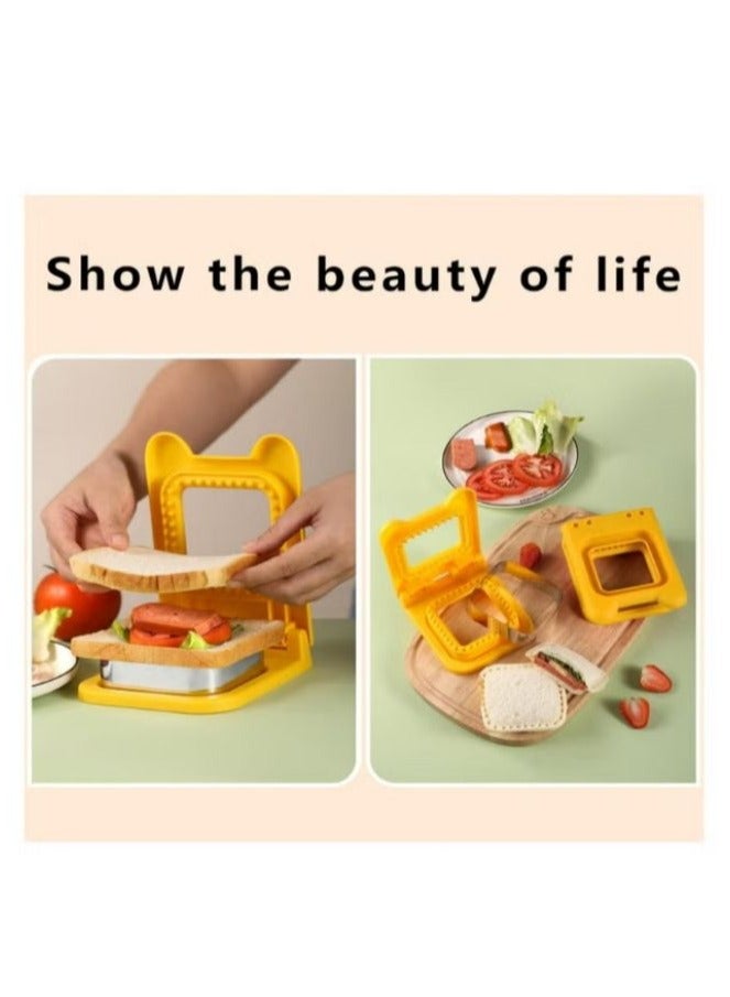 Uncrustable Sandwich Maker Cutters for Kids Lunch,Mini Cookie Cutter and Sealer - Image 3