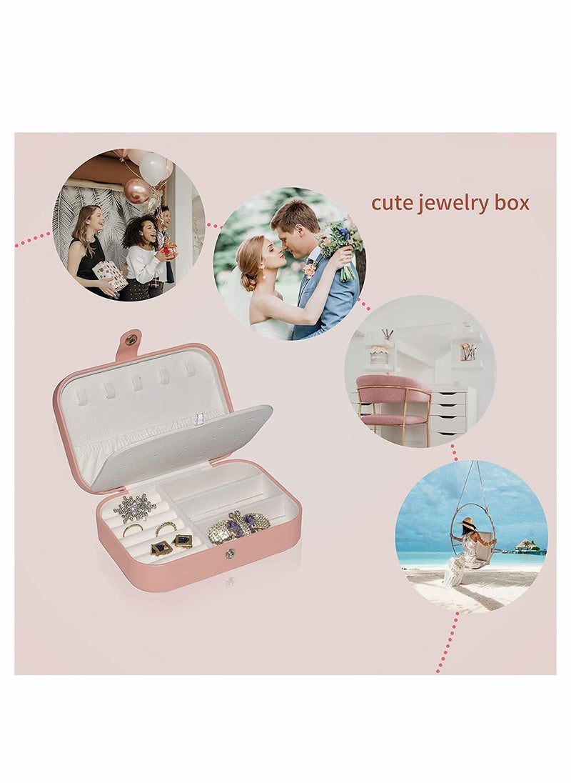 Y&D - Jewelry Box for Women Girls PU Leather Organizer Storage Case with Compartments, Earrings Bracelets Rings Watches - Image 1