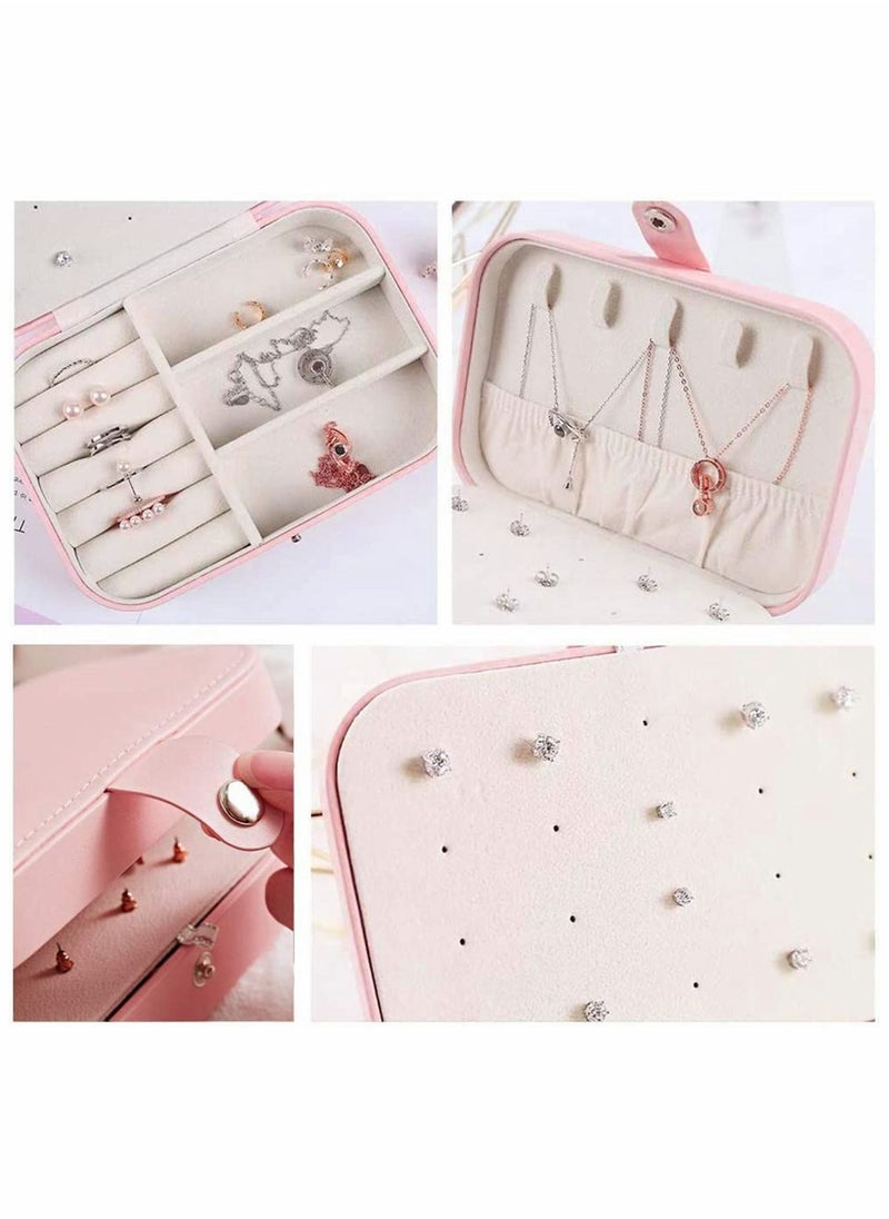 Y&D - Jewelry Box for Women Girls PU Leather Organizer Storage Case with Compartments, Earrings Bracelets Rings Watches - Image 1