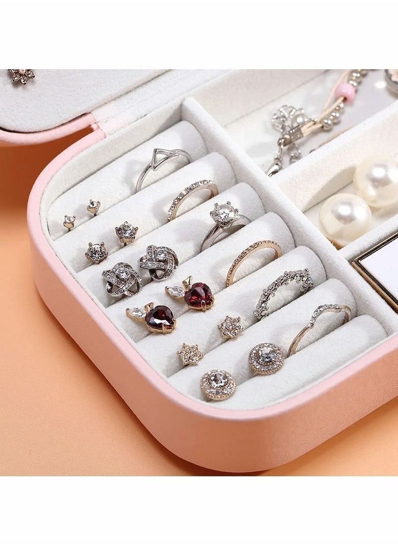 Y&D - Jewelry Box for Women Girls PU Leather Organizer Storage Case with Compartments, Earrings Bracelets Rings Watches - Image 1