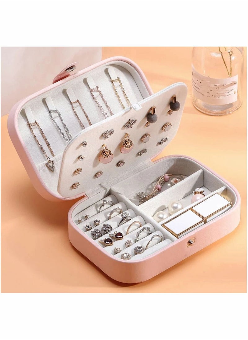 Y&D - Jewelry Box for Women Girls PU Leather Organizer Storage Case with Compartments, Earrings Bracelets Rings Watches - Image 1