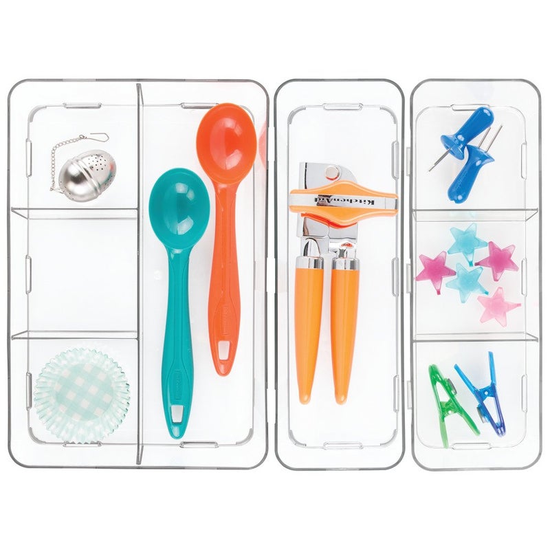 InterDesign iDesign Clarity Bathroom Interlocking Drawer Organizer for Cosmetics, Beauty Products, Hair Accessories - Extra Large, Clear 12-inch x 4-inch x 3-inch - Image 5