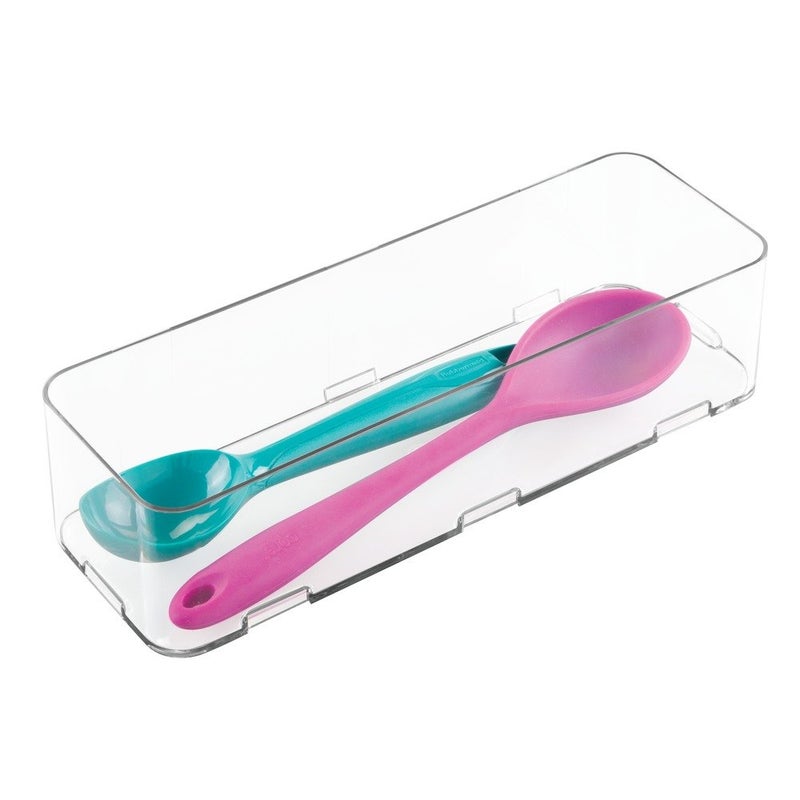 InterDesign iDesign Clarity Bathroom Interlocking Drawer Organizer for Cosmetics, Beauty Products, Hair Accessories - Extra Large, Clear 12-inch x 4-inch x 3-inch - Image 3