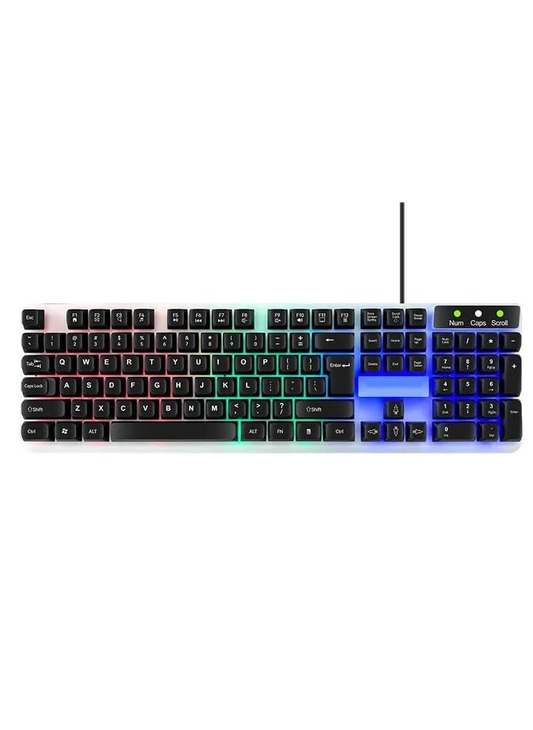 Utopia - Gaming Keyboard, multimedia shortcuts, WaterProof, Wired USB interface, English and Arabic - Point PT-75 - Image 1
