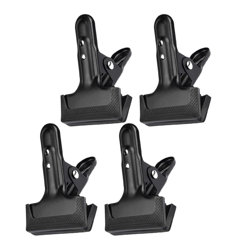 Heavy Duty Steel Photo Backdrop Clips 4 Pack Black For Studio Photography Background - Image 2