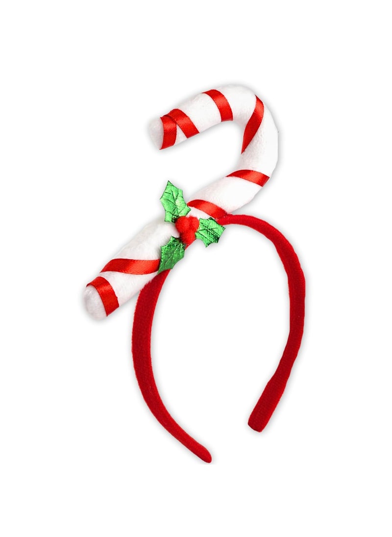 Needzo Needzo Candy Cane Headband, Christmas 2024 Holiday Party Hair Accessory, One Size 