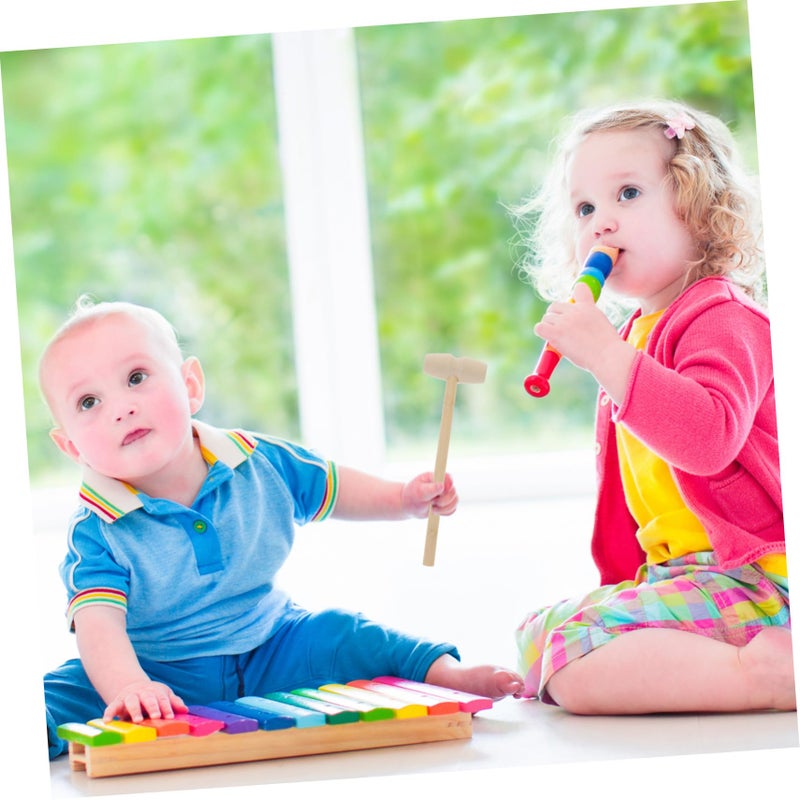 36 Pcs Wooden Mallet Hammer Set For Kids Interactive Play Solid Wood Construction - Image 5