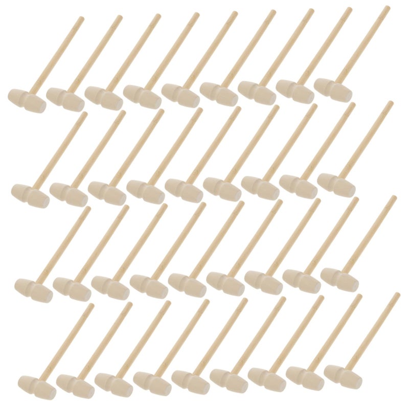 36 Pcs Wooden Mallet Hammer Set For Kids Interactive Play Solid Wood Construction - Image 2
