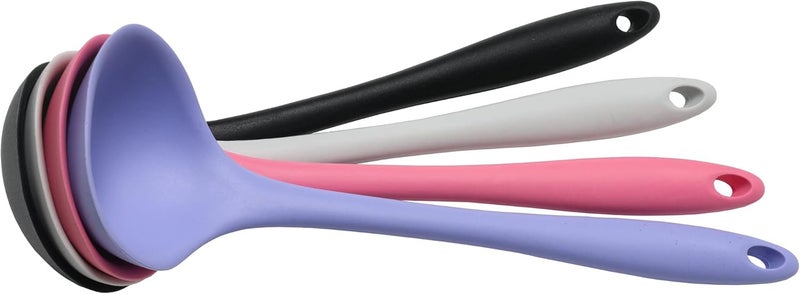 Chef Craft Premium Silicone Cooking Ladle, 11.25 inch, Gray - Image 3