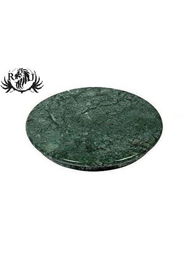 RJ Kitchenware Store Marble Chakla Belan Set - Green Marble Kota Stone Chakla, 10 In Wooden Belan, 12 In Size/Rolling Pin/Roti Maker & Board/Phulka Chapati Maker for Home and Kitchen - Image 3