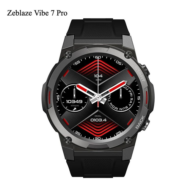 Zeblaze Vibe 7 Pro Military-Grade Smart Watch 1.43-inch HD Amoled Display Wireless Bluetooth Calls, Black - Image 1
