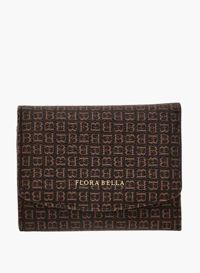 فلورا بيلا من شو إكسبرس Womens Textured Tri-Fold Wallet With Button Closure