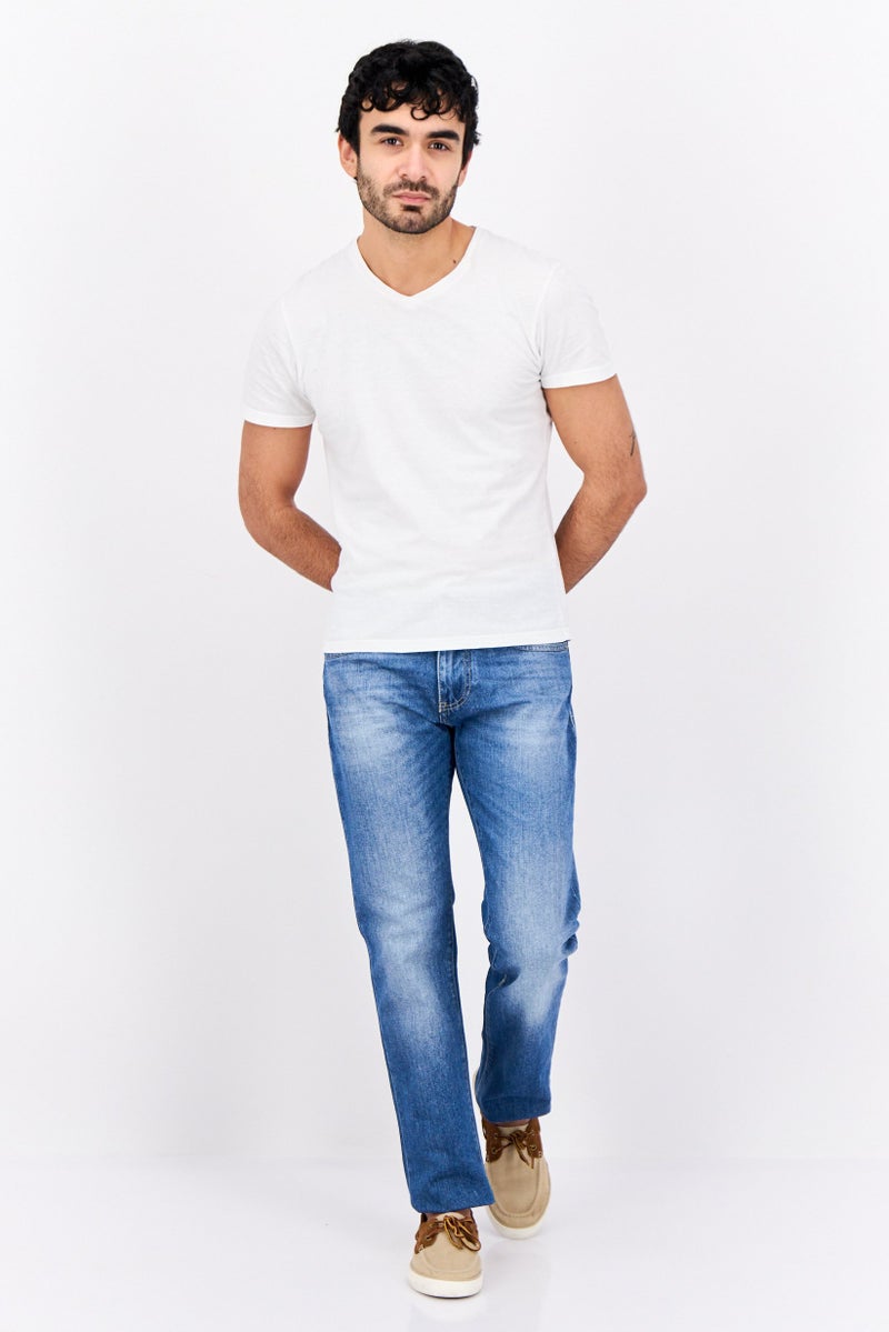 GAS جينز مورس للرجال بقصة مستقيمة، مغسول وقابل للتمدد، أزرق - Image 3