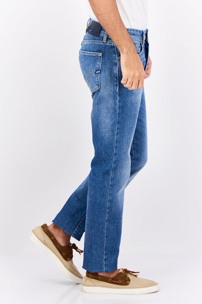 GAS جينز مورس للرجال بقصة مستقيمة، مغسول وقابل للتمدد، أزرق - Image 4