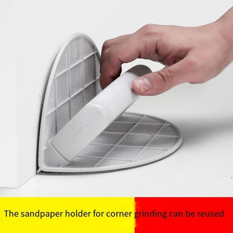 أداة سنفرة نصف دائرية مقاس 4 مع 10 وسادات سنفرة قابلة للاستبدال للخشب والمعادن والبلاستيك والجدران الجافة والطحن التفصيلي - Image 3