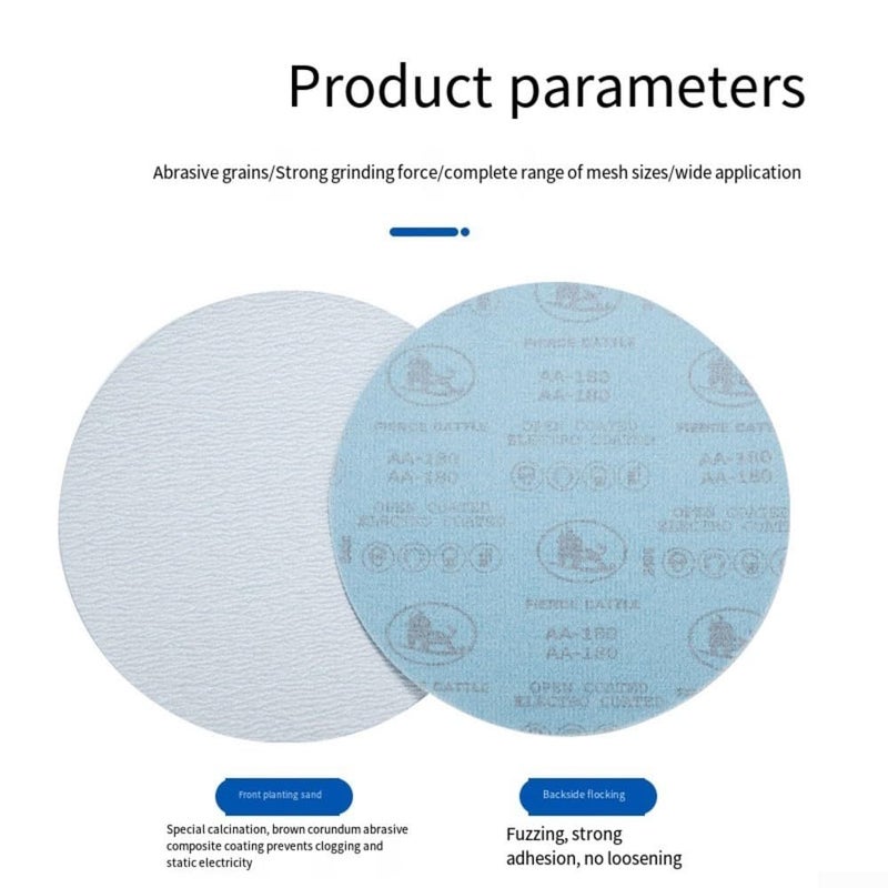 أداة سنفرة نصف دائرية مقاس 4 مع 10 وسادات سنفرة قابلة للاستبدال للخشب والمعادن والبلاستيك والجدران الجافة والطحن التفصيلي - Image 5