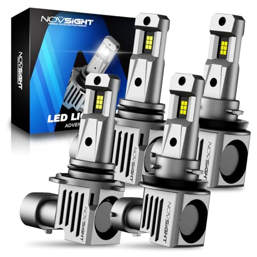 NOVSIGHT H11 9005 LED Light Bulbs 60000LM Brighter 6500K Cool White High and Low Beam Light Bulbs 11 Design Plug and Play Automotive H8 H9 HB3 Fog Lights Combo Kit - Image 1