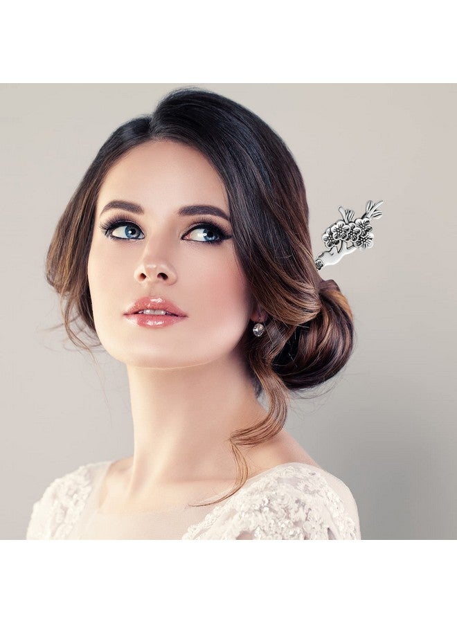 Tuparka 18 Pcs Silver Hair Sticks Vintage Hair Pins Chinese Women Hair Chopsticks Pins Retro Vintage Decorative For Hair Diy Accessory（9 Design） - Image 5