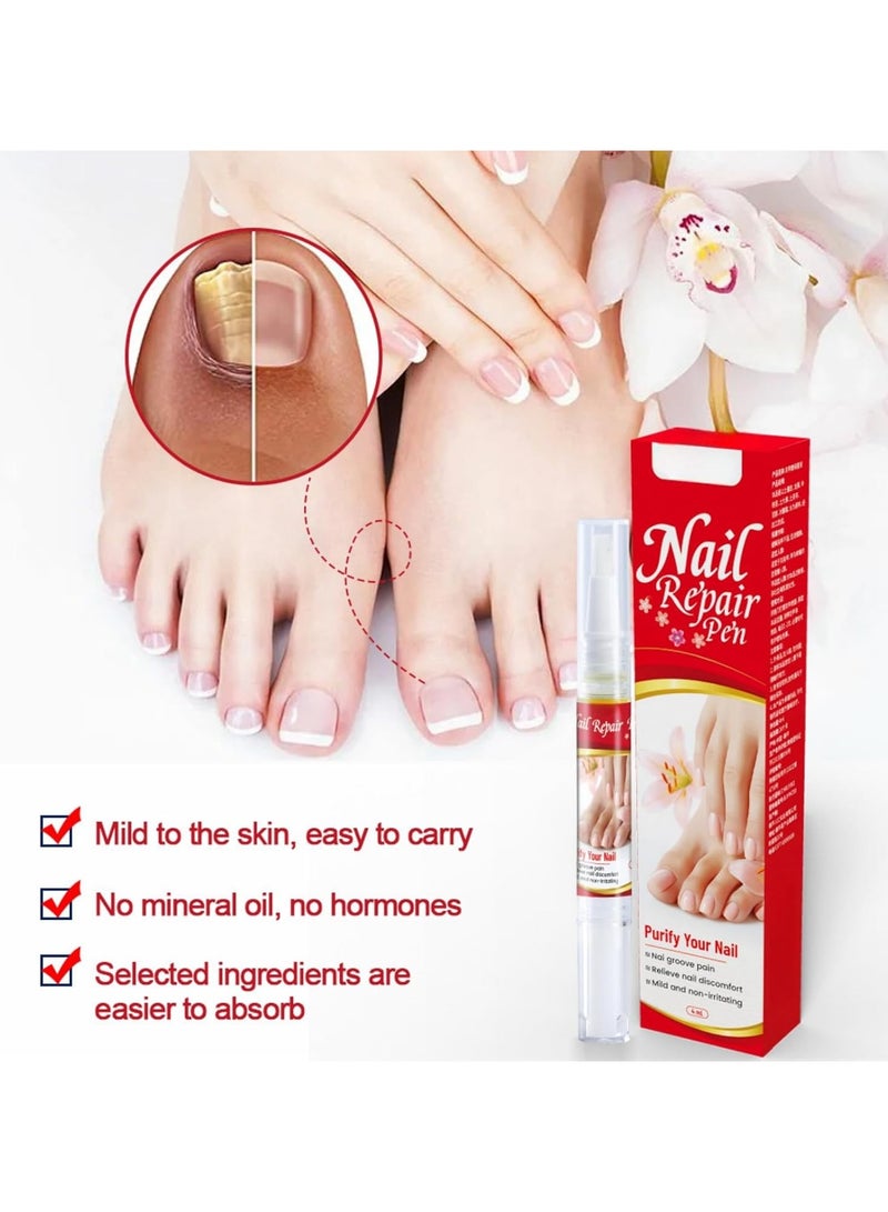 Sumifun Nail Repair Pen 4ml Antifungal Solution for Nail Repair, Targets Discoloration Gray & Black Nails, Antibacterial Pen for Nail Care, Enhances Nail Thickness & Cleanliness, Restores Healthy Nail - Image 3