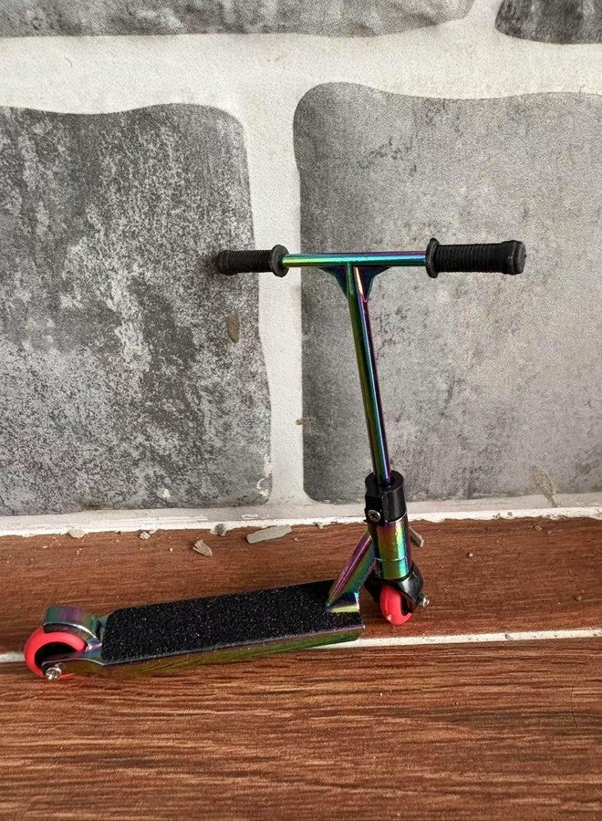 LEEFAI Metal Finger Scooter Alloy Pro Finger Stunt Scooter-Solid Metal fingerscooter (Rainbow) - Image 3