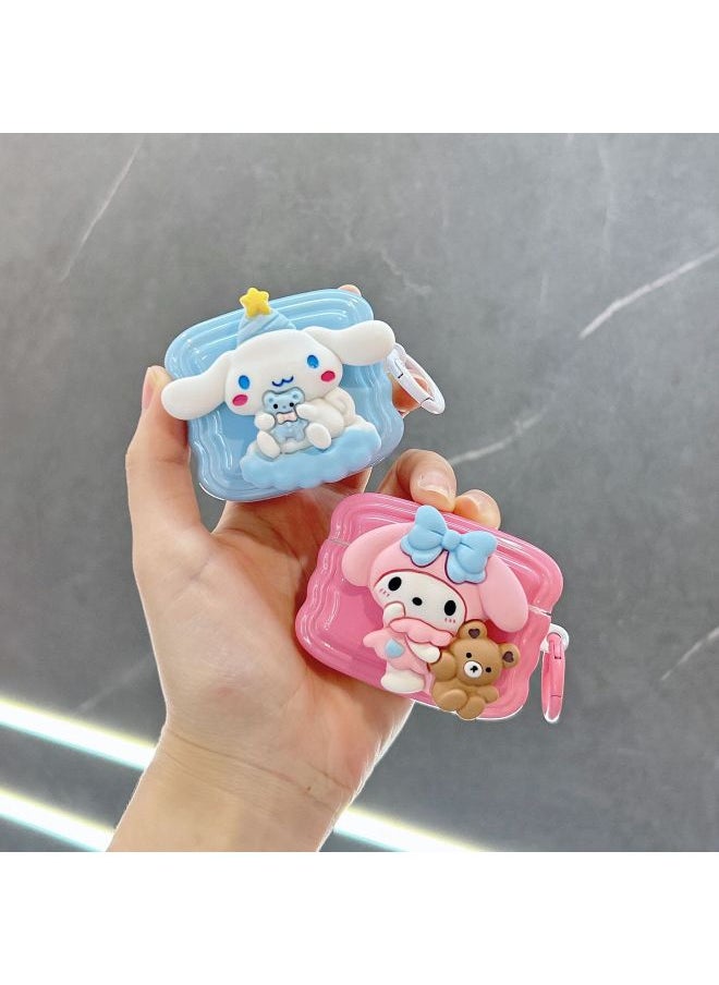 Generic - Three-dimensional Cute Cartoon For AirPods 3 Protective Shell 1/2/3 Generation Wireless Bluetooth Headset Cover Pro2 Japan And South Korea-Color:Hello Kitty + Hook-Model:Airpods Pro2 - Image 1