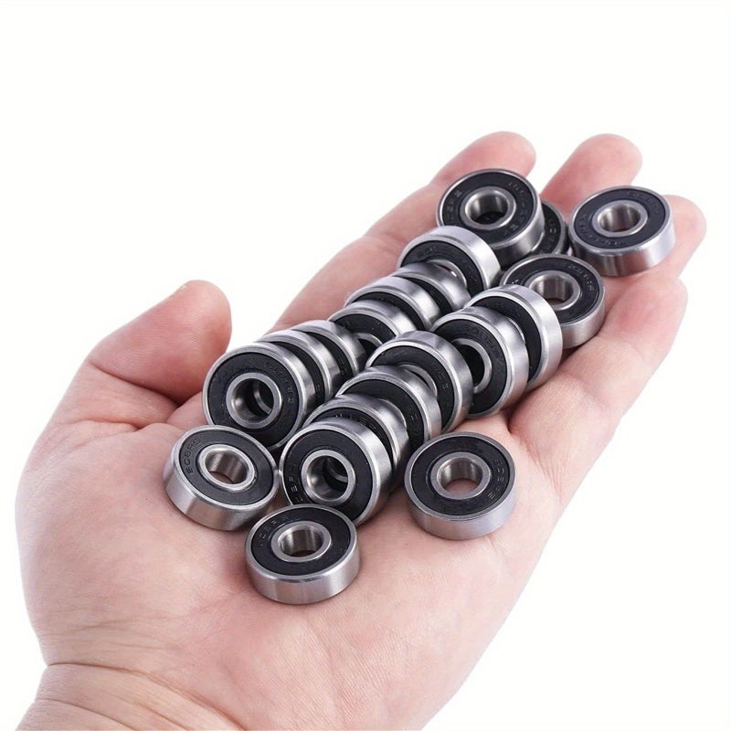 Set Of 20 Rubber Sealed Deep Groove Ball Bearings 8 X 22 X 7 Mm Double Seals For Industrial Machinery Vehicles Ships And More - Image 1
