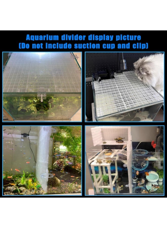 SYOSI 4 Pcs Adjustable Aquarium Divider, Fish Tank Grid Panel with 0.15 Inch Holes, DIY Egg Crate Tray for Tank Bottom Filter, Fish Isolation, Habitat Customization, Reptile Enclosure Organization (White) - Image 4