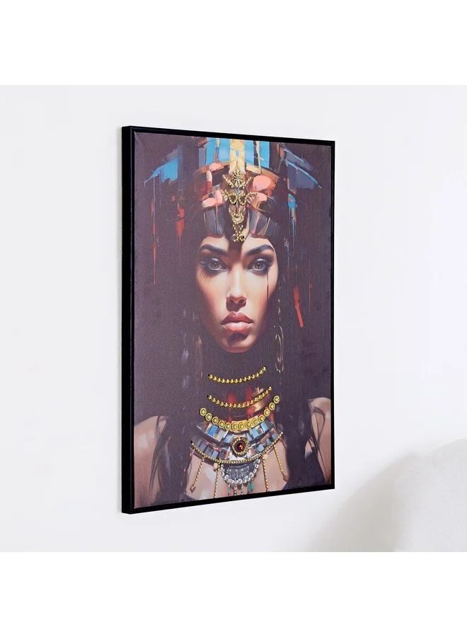 هوم بوكس لوحة قماشية Ersel Girl مرسومة يدوياً 50 × 70 × 2.5 سم