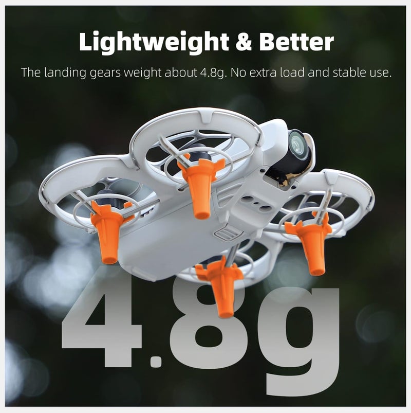 GetZget® Height Extender Compatible with DJI Neo - 10mm Landing Gear Leg Extensions, Stable and Durable Protection for Smooth Takeoffs and Landings Accessories (Neon Orange) - Image 5