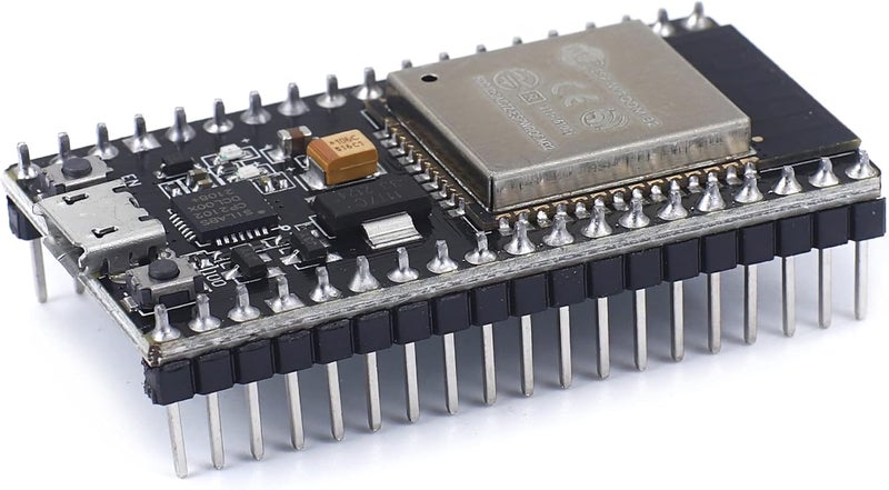 Teyleten Robot لوحة تطوير ESP-WROOM-32 ESP32 ESP-32S، تدعم تقنية الواي فاي بتردد 2.4 جيجاهرتز بوضعين مختلفين (Dual-Mode WiFi) بالإضافة إلى تقنية البلوتوث (Bluetooth)، وتحتوي على معالج ميكروكونترولر ثنائي النواة مدمج مع هوائي ومرشح RF ومكبر صوتي (RF AMP Filter) ووحدة اتصال بالشبكة (AP STA)، مناسبة لبيئة تطوير Arduino IDE (موديل ESP32 38P، عدد القطع: 1). - Image 2
