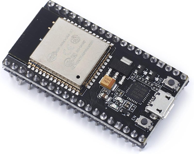 Teyleten Robot لوحة تطوير ESP-WROOM-32 ESP32 ESP-32S، تدعم تقنية الواي فاي بتردد 2.4 جيجاهرتز بوضعين مختلفين (Dual-Mode WiFi) بالإضافة إلى تقنية البلوتوث (Bluetooth)، وتحتوي على معالج ميكروكونترولر ثنائي النواة مدمج مع هوائي ومرشح RF ومكبر صوتي (RF AMP Filter) ووحدة اتصال بالشبكة (AP STA)، مناسبة لبيئة تطوير Arduino IDE (موديل ESP32 38P، عدد القطع: 1). - Image 1