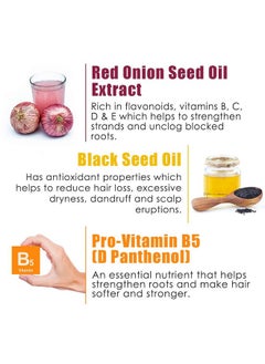 Quat Quat 100% natural onion oil extract shampoo for damage hair,hair fall 300 ml  - Image 3