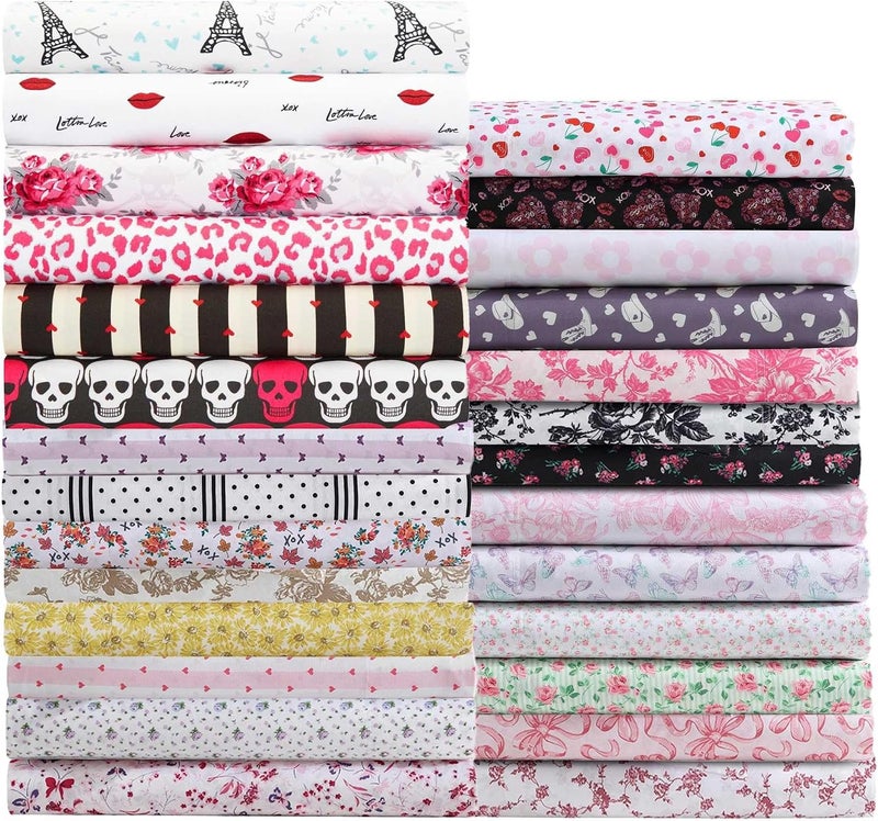 - Twin Sheets, Soft & Lightweight Bedding, Fade & Wrinkle Resistant (Skull Rose Trellis, Twin) - Image 5
