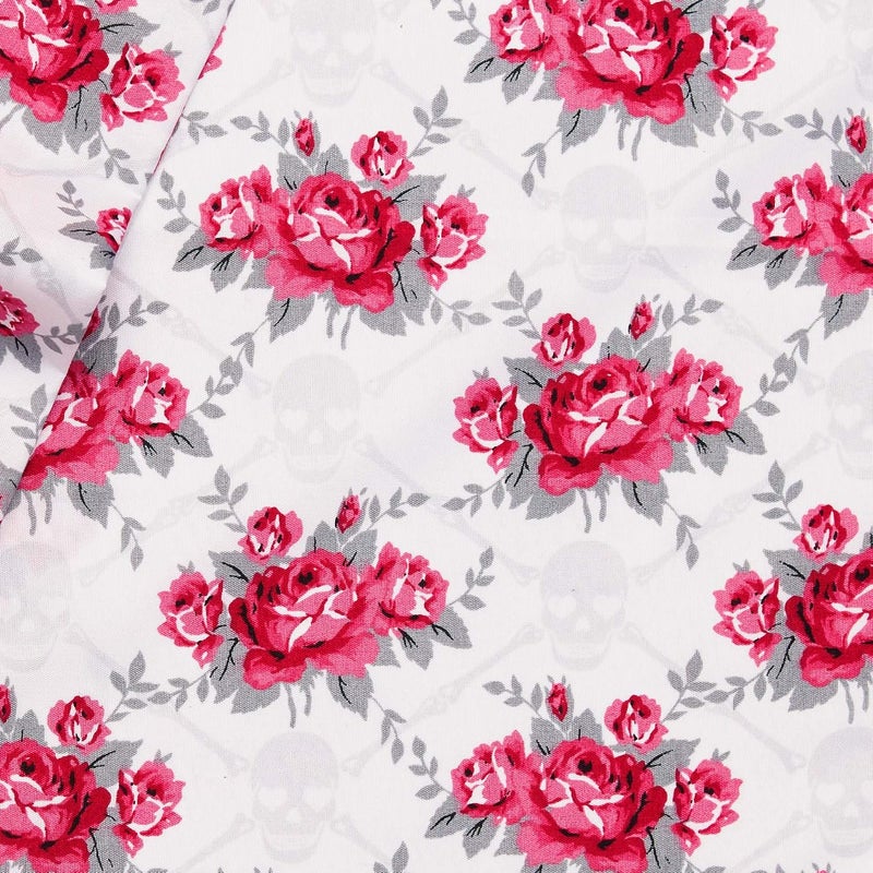 - Twin Sheets, Soft & Lightweight Bedding, Fade & Wrinkle Resistant (Skull Rose Trellis, Twin) - Image 3