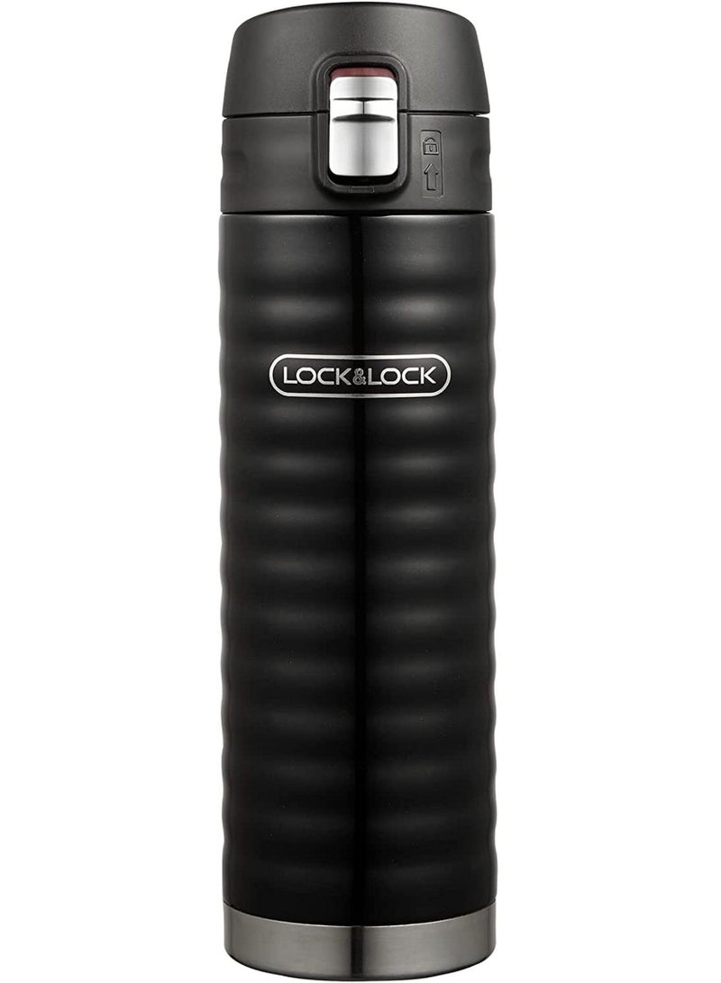LOCK & LOCK Black Wave One Touch Tumbler 450ml - Image 1