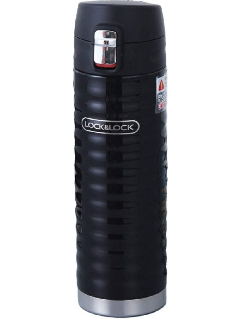 LOCK & LOCK Black Wave One Touch Tumbler 450ml - Image 2