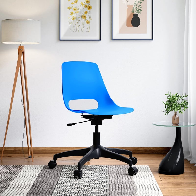 GODREJ INTERIO GODREJ INTERIO Chair Shine 360 Adjustable Height Revolving Chair Azure Blue Sizemark 6 1Year Warranty
